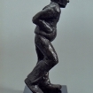 Side view of Braving the Cold, a bronze sculpture by John Leon
